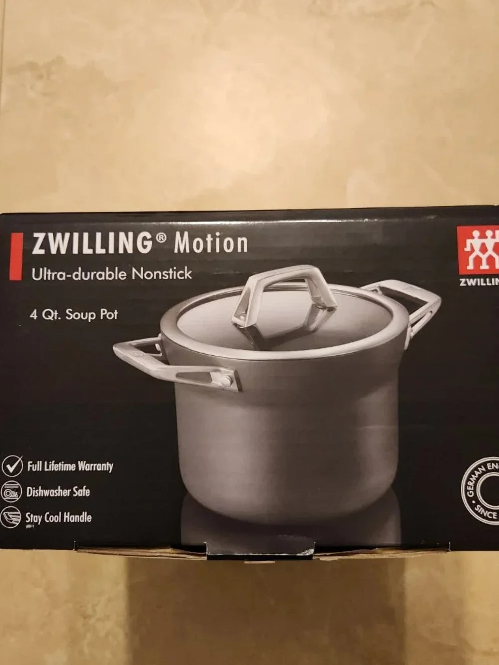 NEW ZWILLING Motion Hard Anodized 4-qt Nonstick Soup Pot Oven Safe All Cooktops